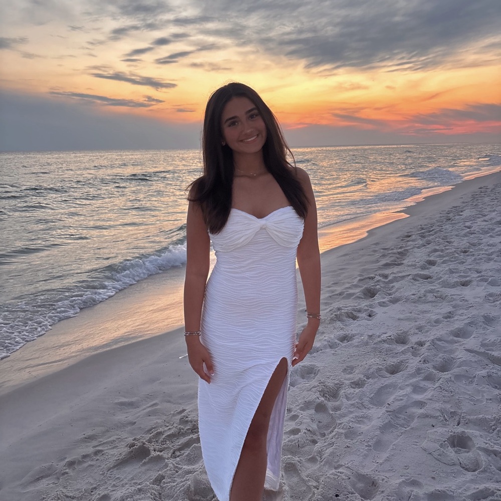 Chic Strapless White Dress